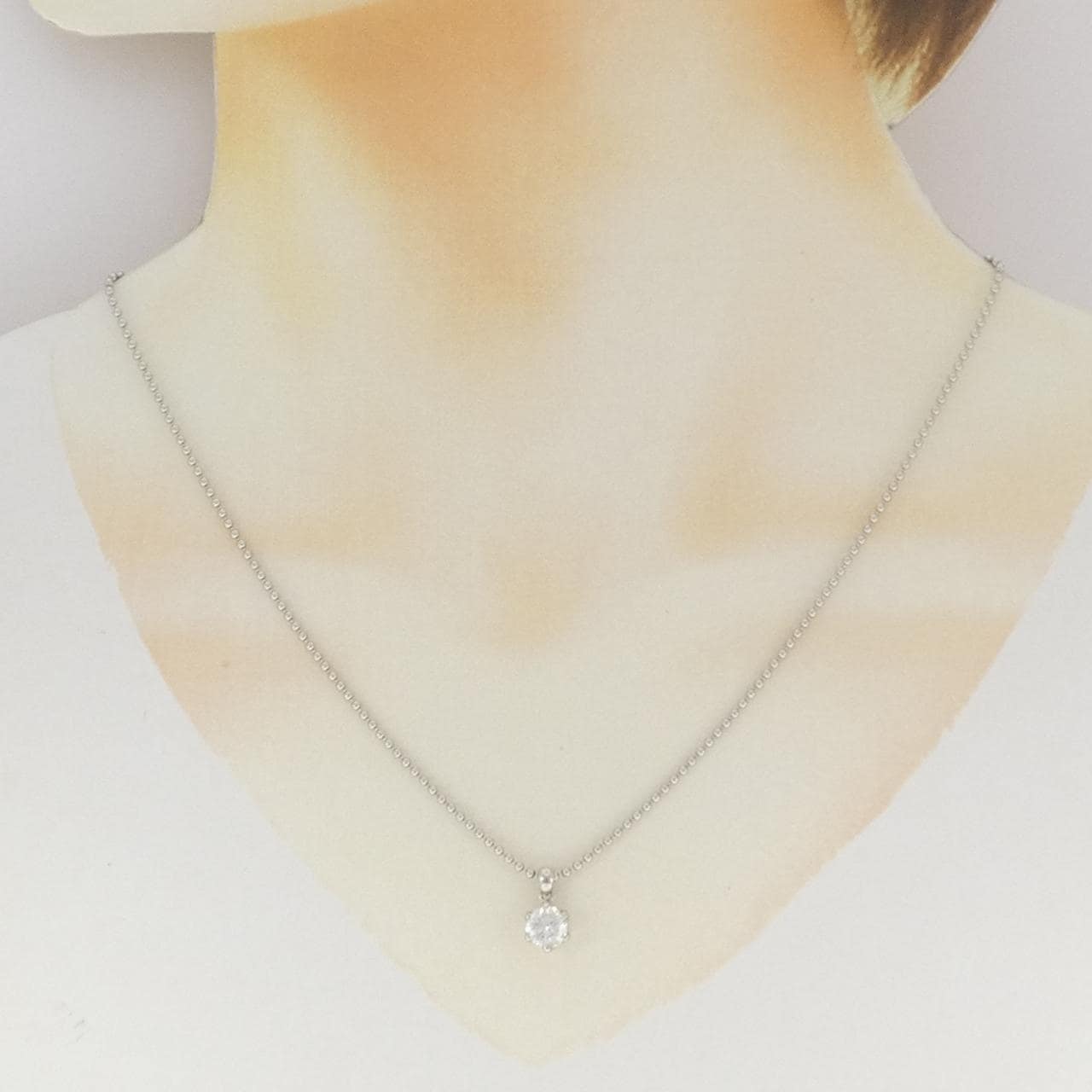 PT1000/PT850  ソリティア ダイヤモンド ネックレス 1.021CT