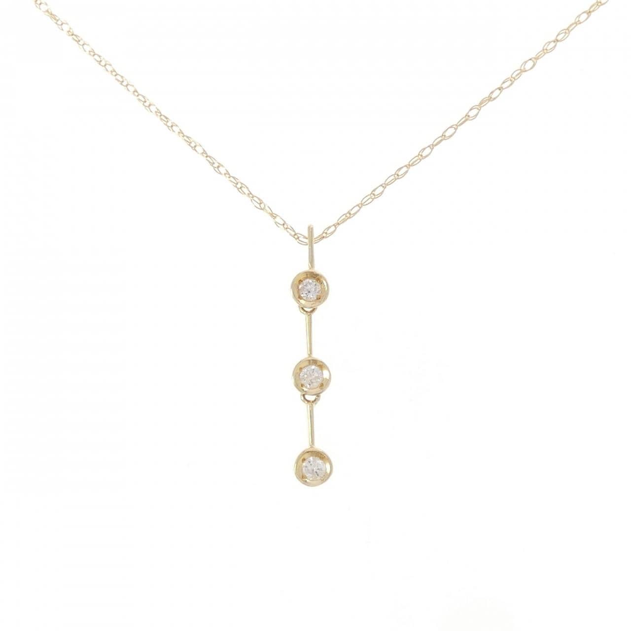 K18YG ダイヤモンド ネックレス 0.12CT