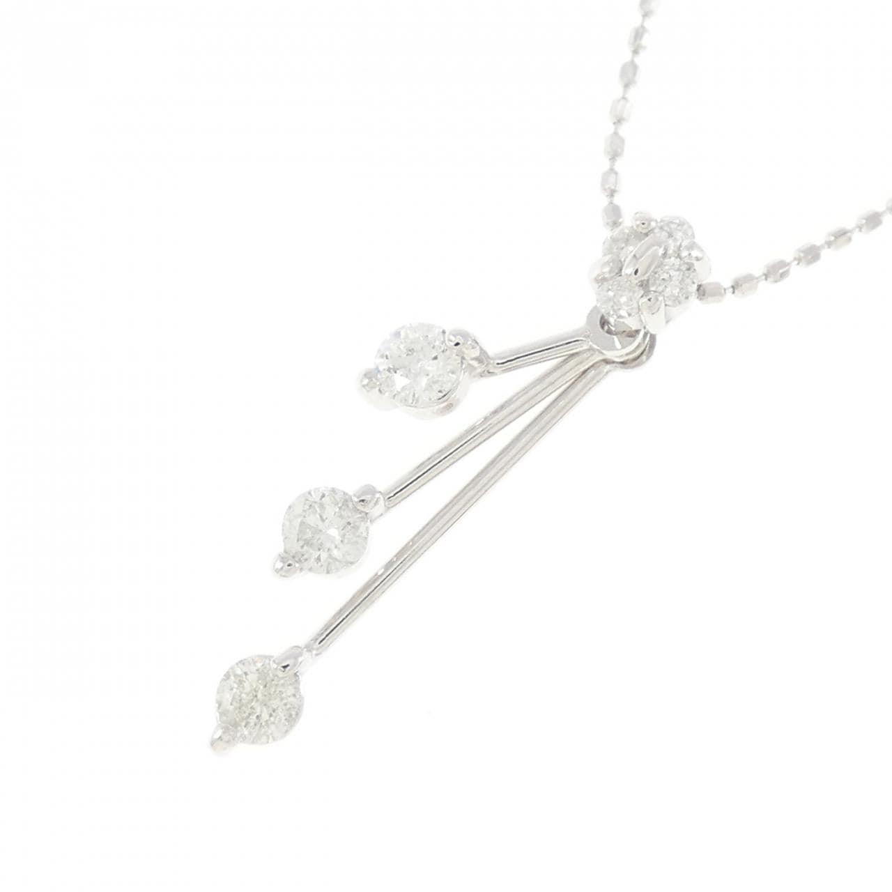 K14WG ダイヤモンド ネックレス 0.33CT