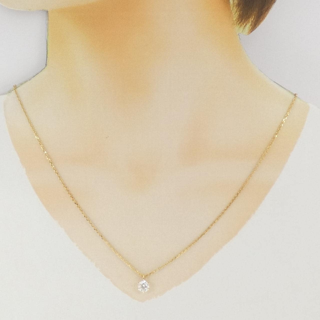 K18YG ダイヤモンド ネックレス 0.822CT D SI1 3EXT H&C