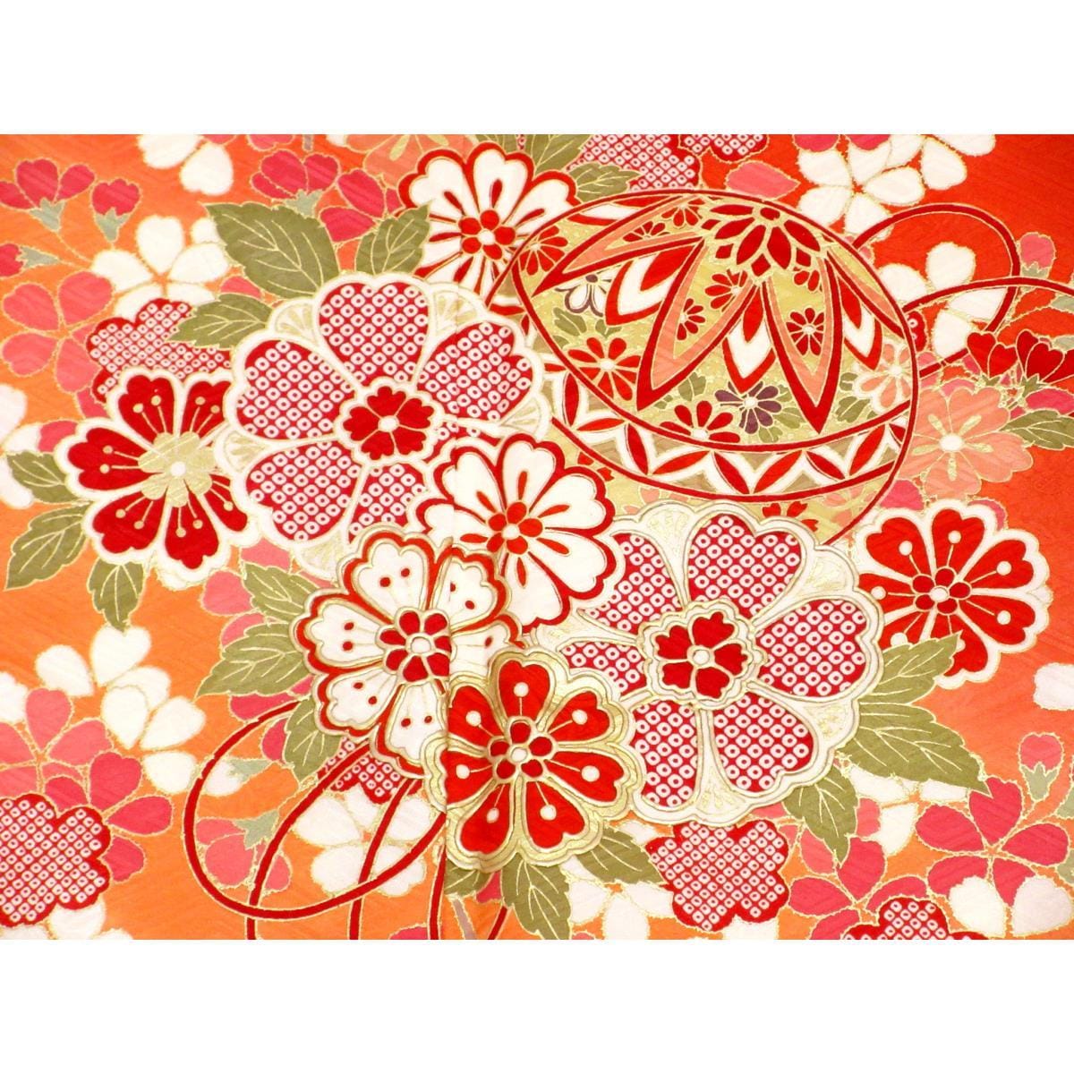 【未使用品】振袖　友禅金彩加工　ボカシ染