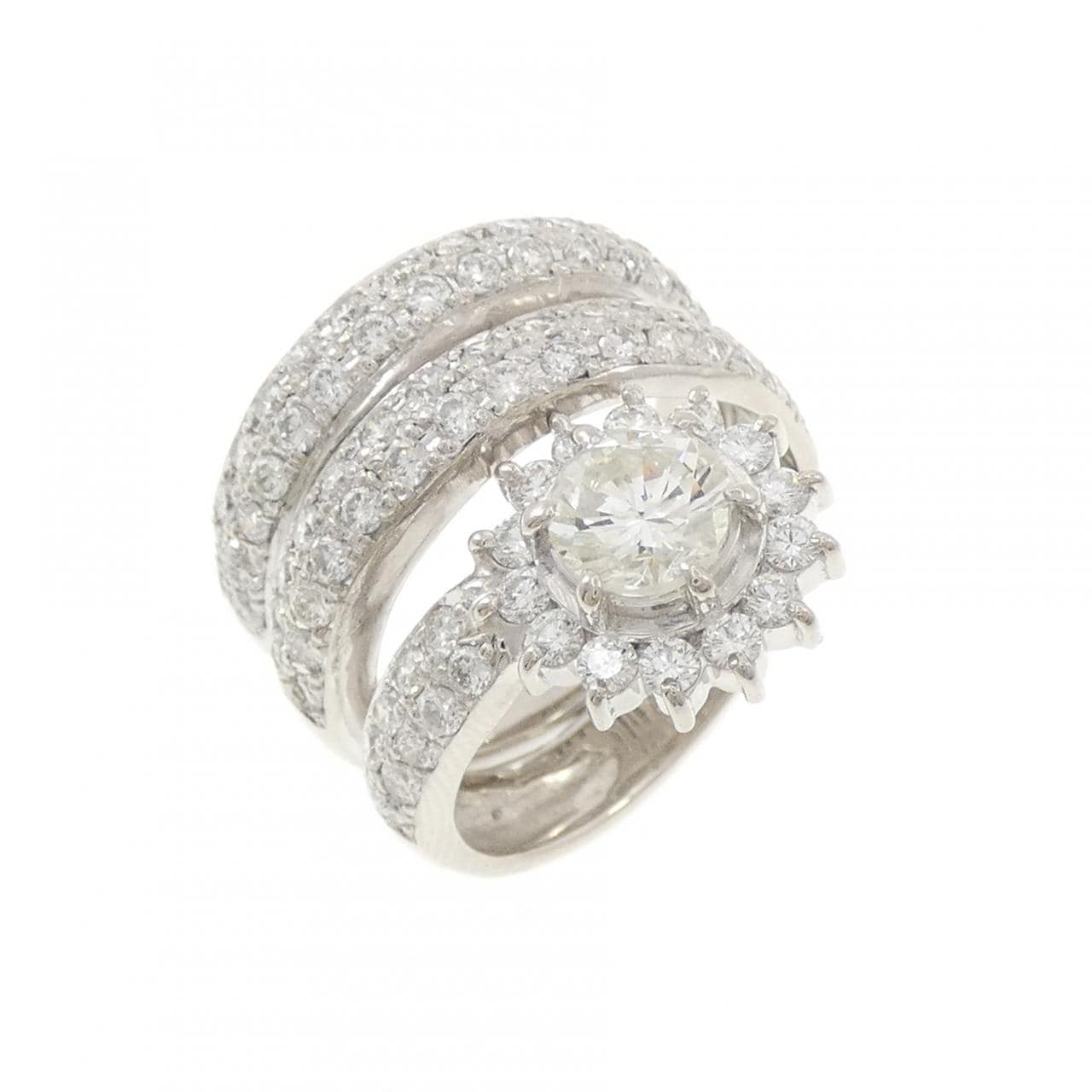 PT900 ダイヤモンド リング 1.001CT J SI1 Fair