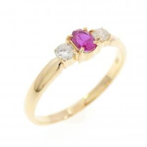 クレサンベール 合成ルビー リング