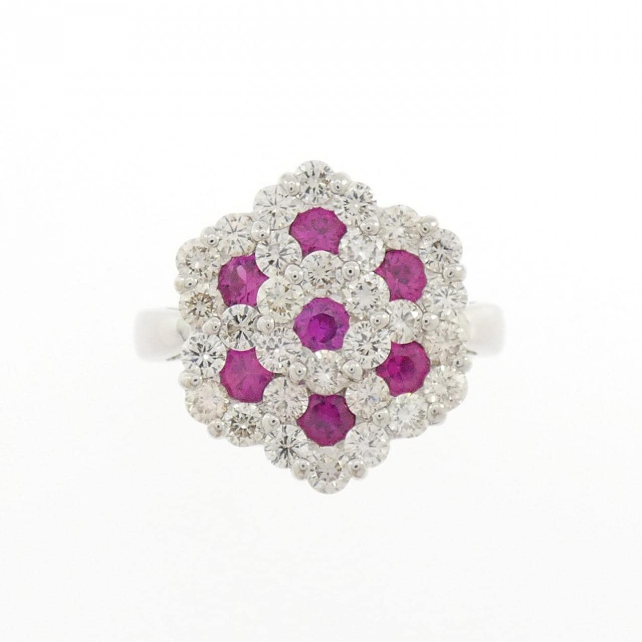 K18WG ルビー リング 0.93CT