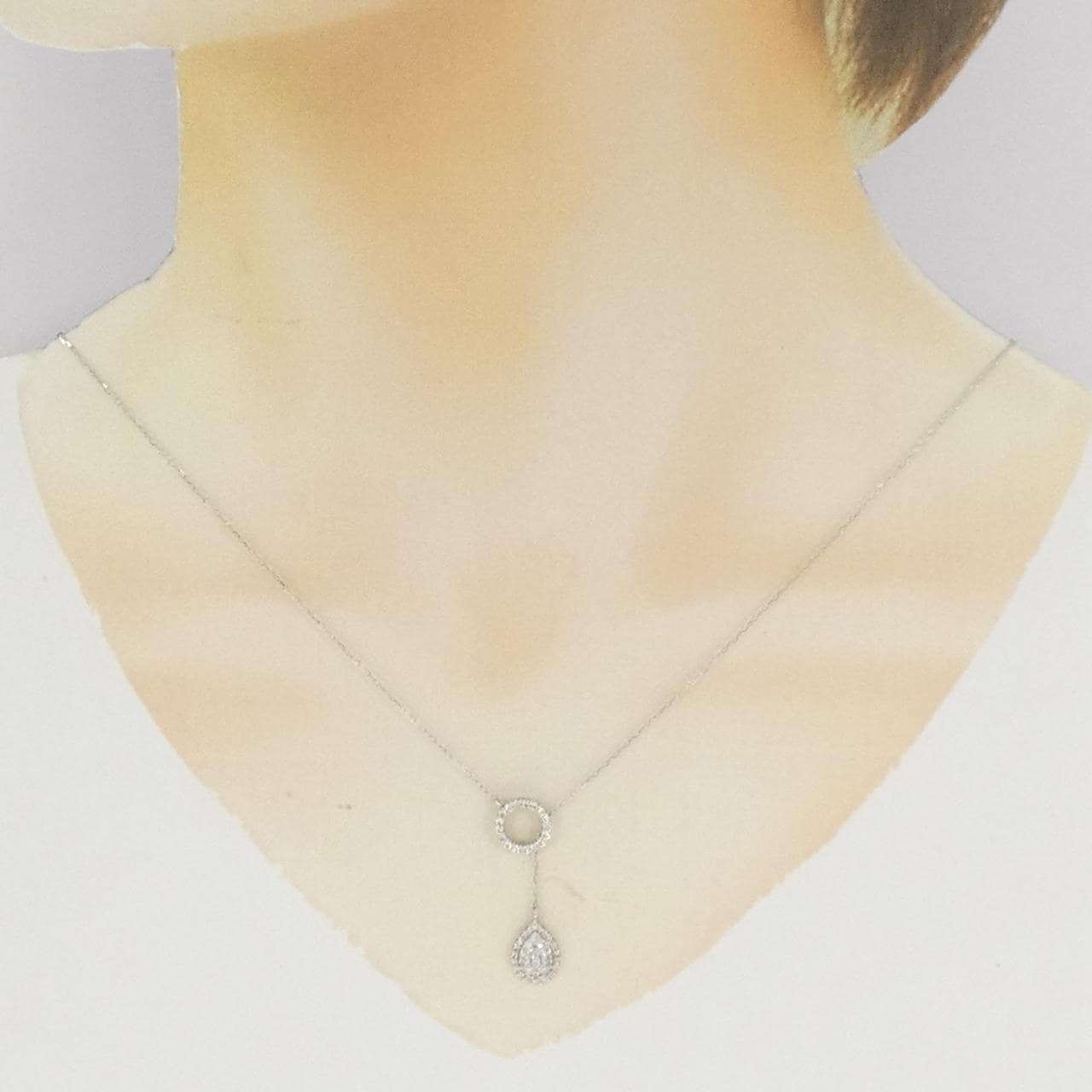 K18WG ダイヤモンド ネックレス 0.55CT