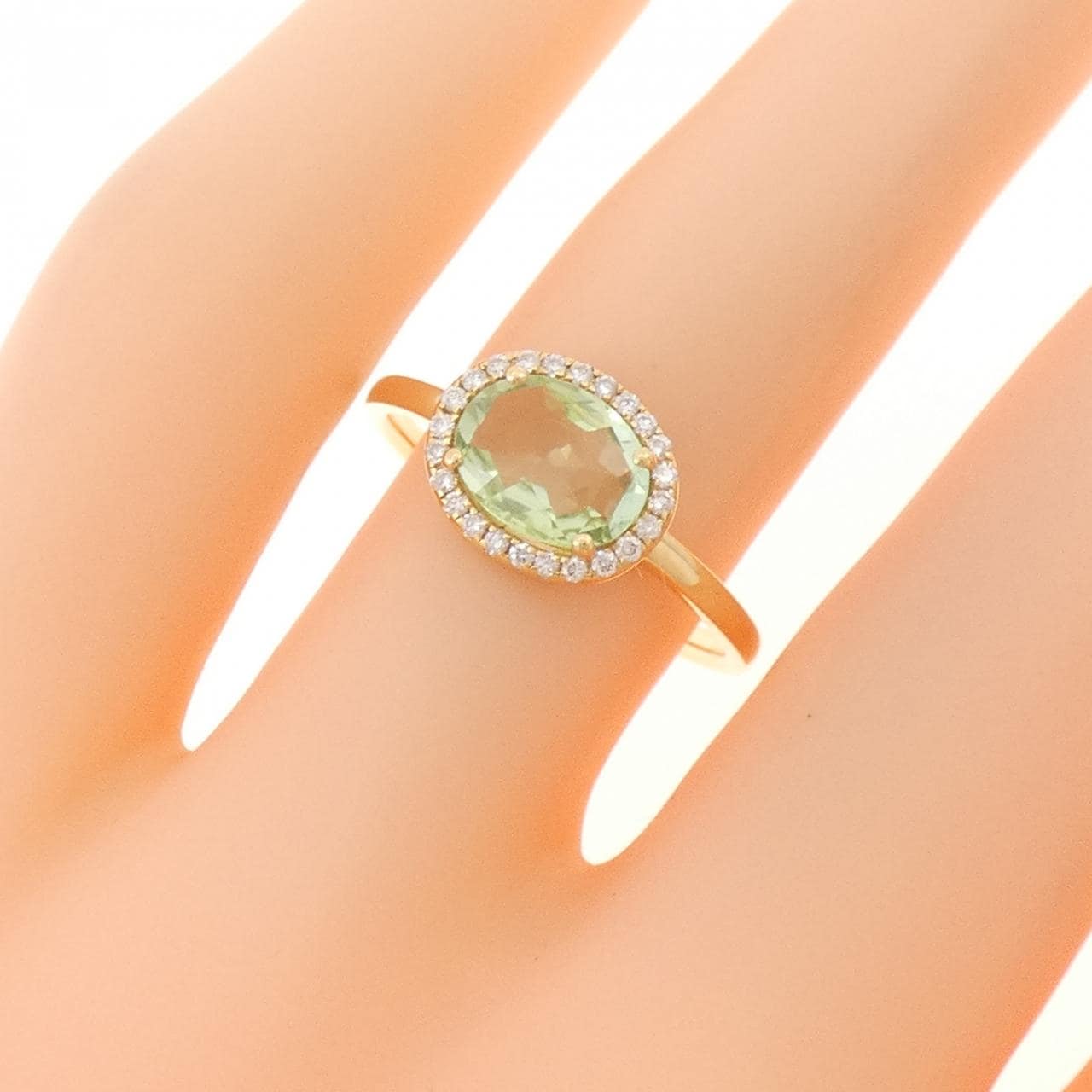 【新品】K18YG トルマリン リング 0.97CT