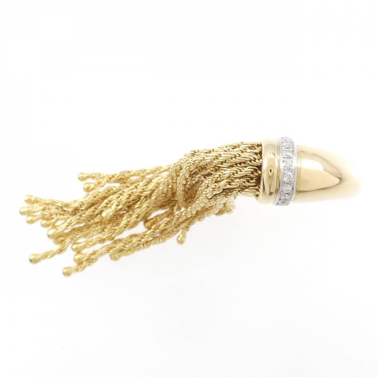 K18YG/PT900 Diamond Ring 0.11CT