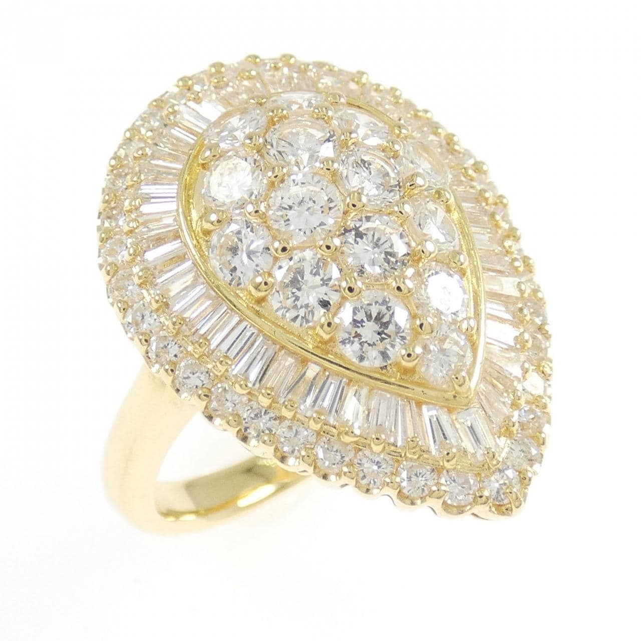 K18YG ダイヤモンド リング 2.40CT