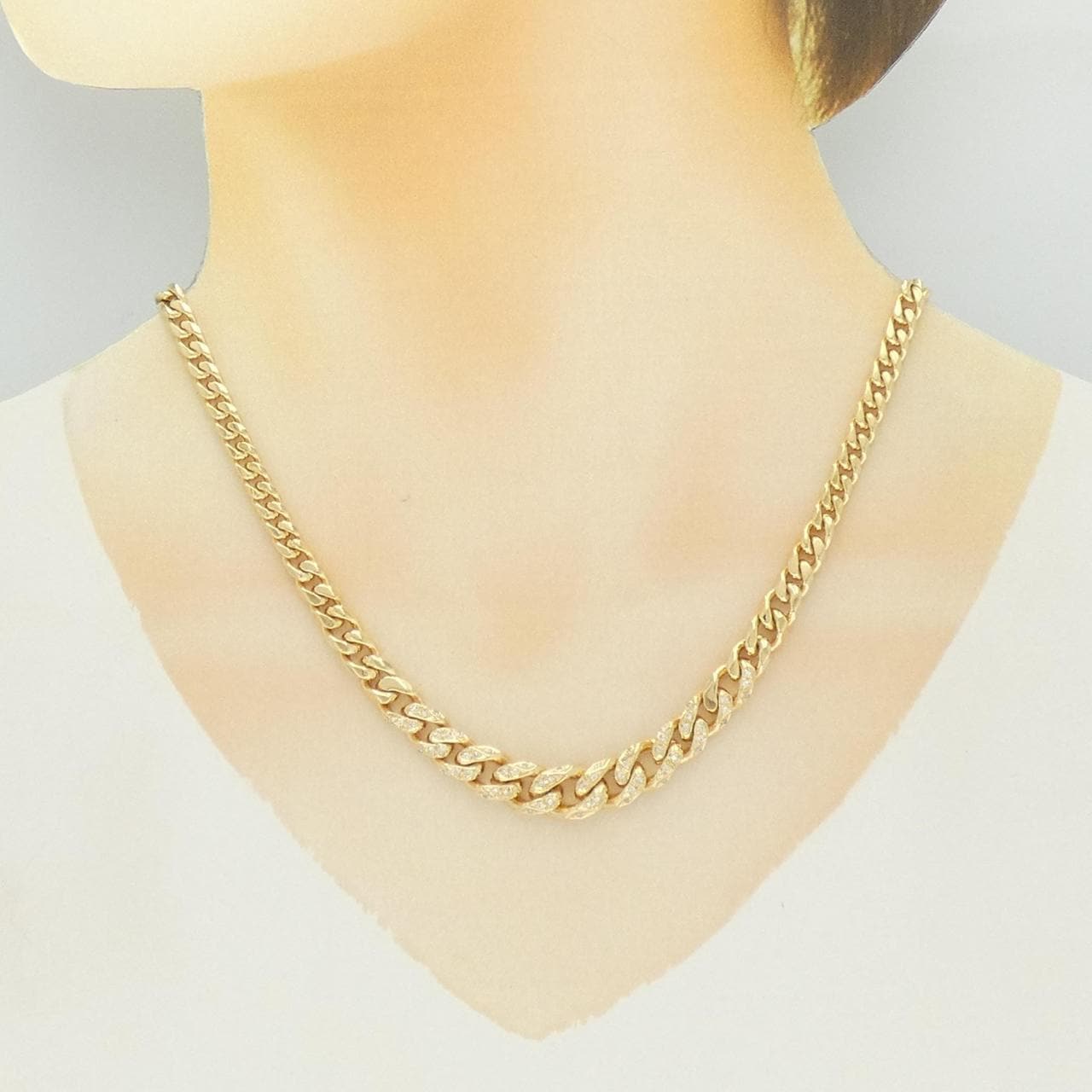 K18YG ダイヤモンド キヘイ ネックレス 0.40CT 45cm