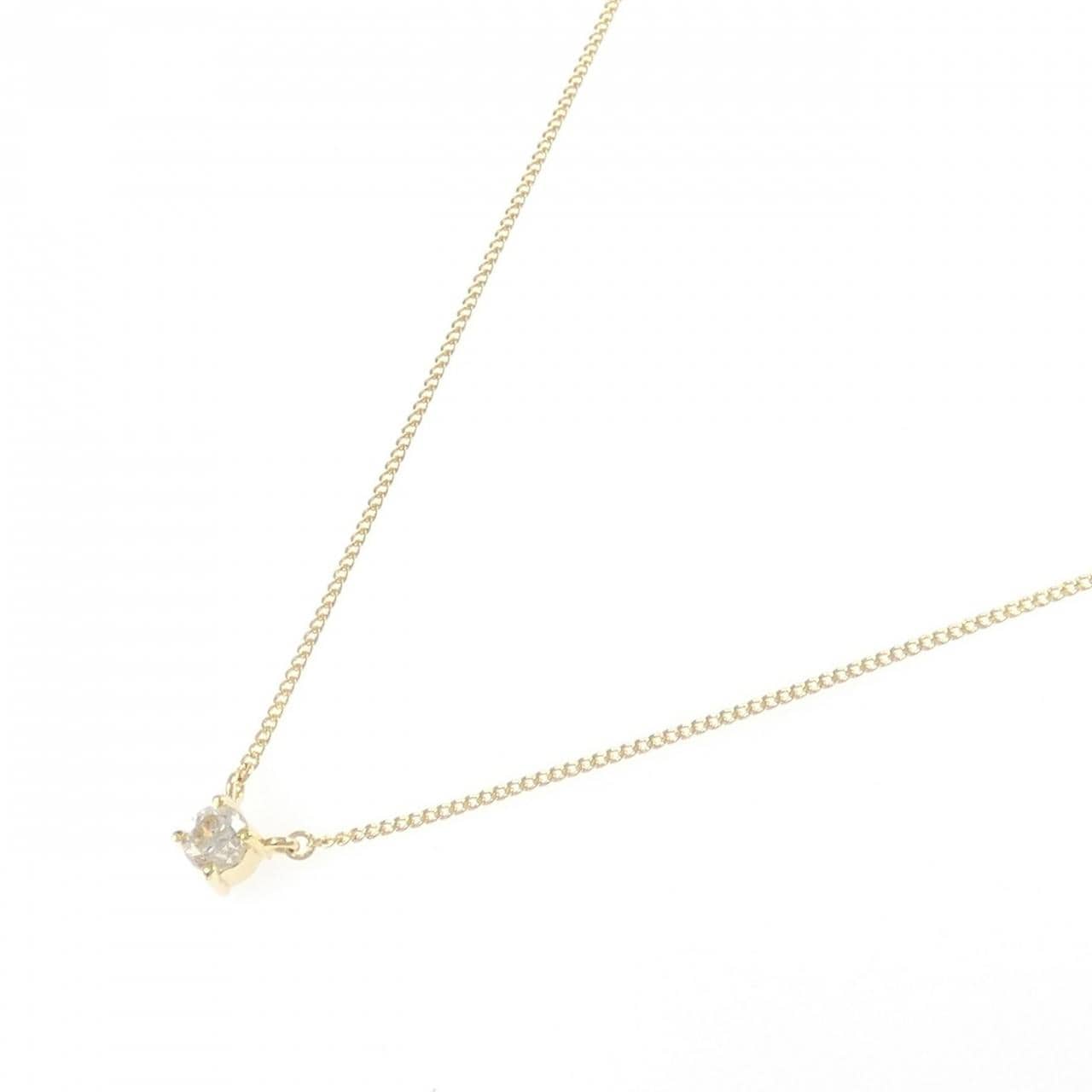 K18YG ソリティア ダイヤモンド ネックレス 0.26CT