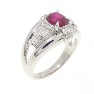 PT900 ルビー リング 0.84CT