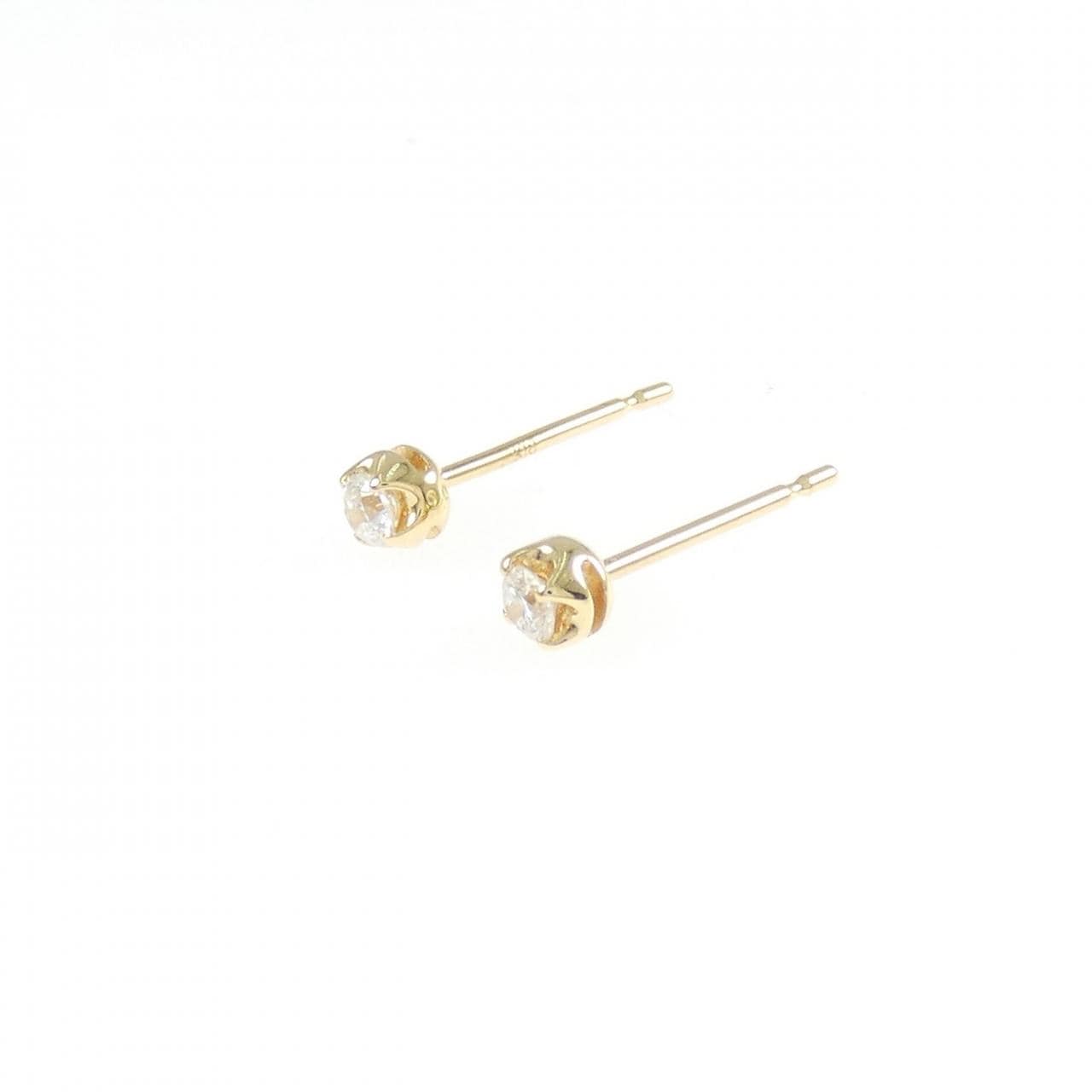 K18YG ダイヤモンド ピアス 0.1CT