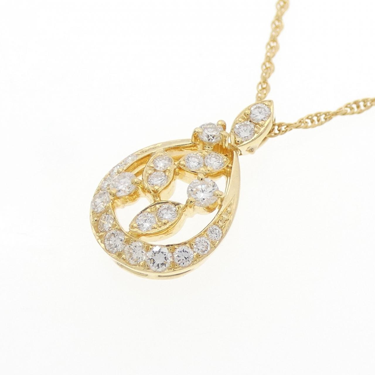 K18YG ダイヤモンド ネックレス 0.35CT