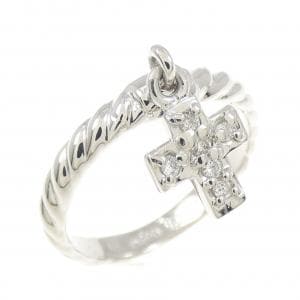 PT900 クロス ダイヤモンド リング 0.05CT