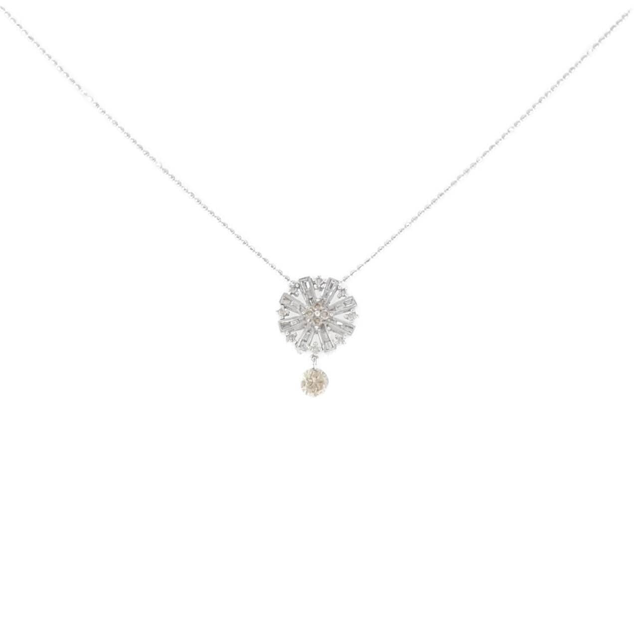 K18WG ダイヤモンド ネックレス 0.25CT
