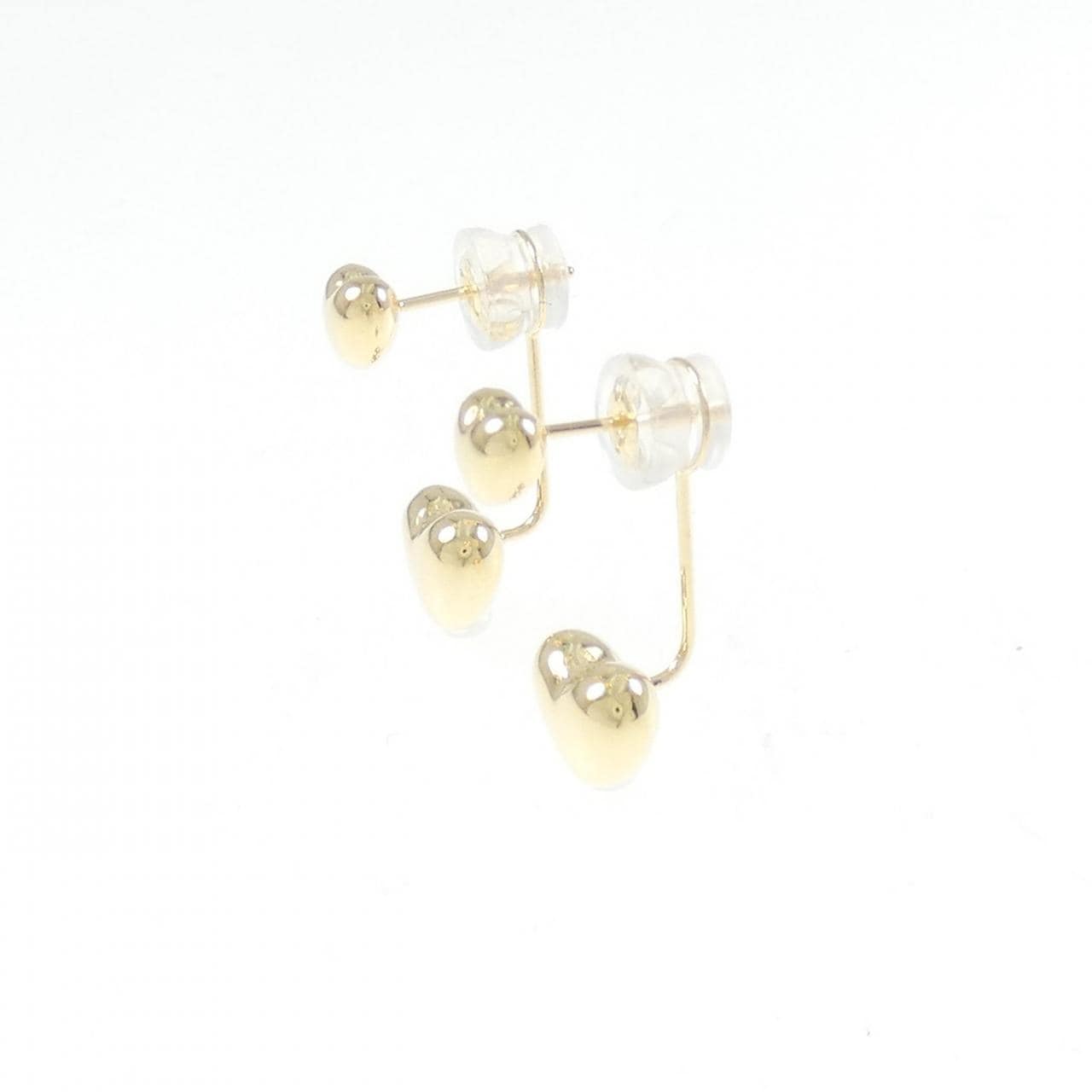 [BRAND NEW] K18YG heart earrings