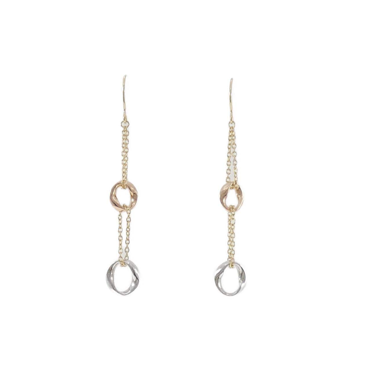 K18スリーカラー ピアス