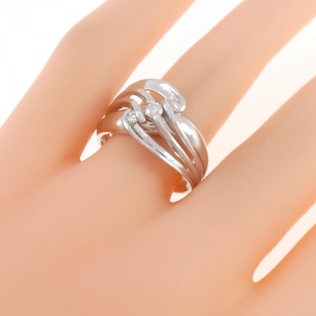 K18WG ダイヤモンド リング 0.20CT