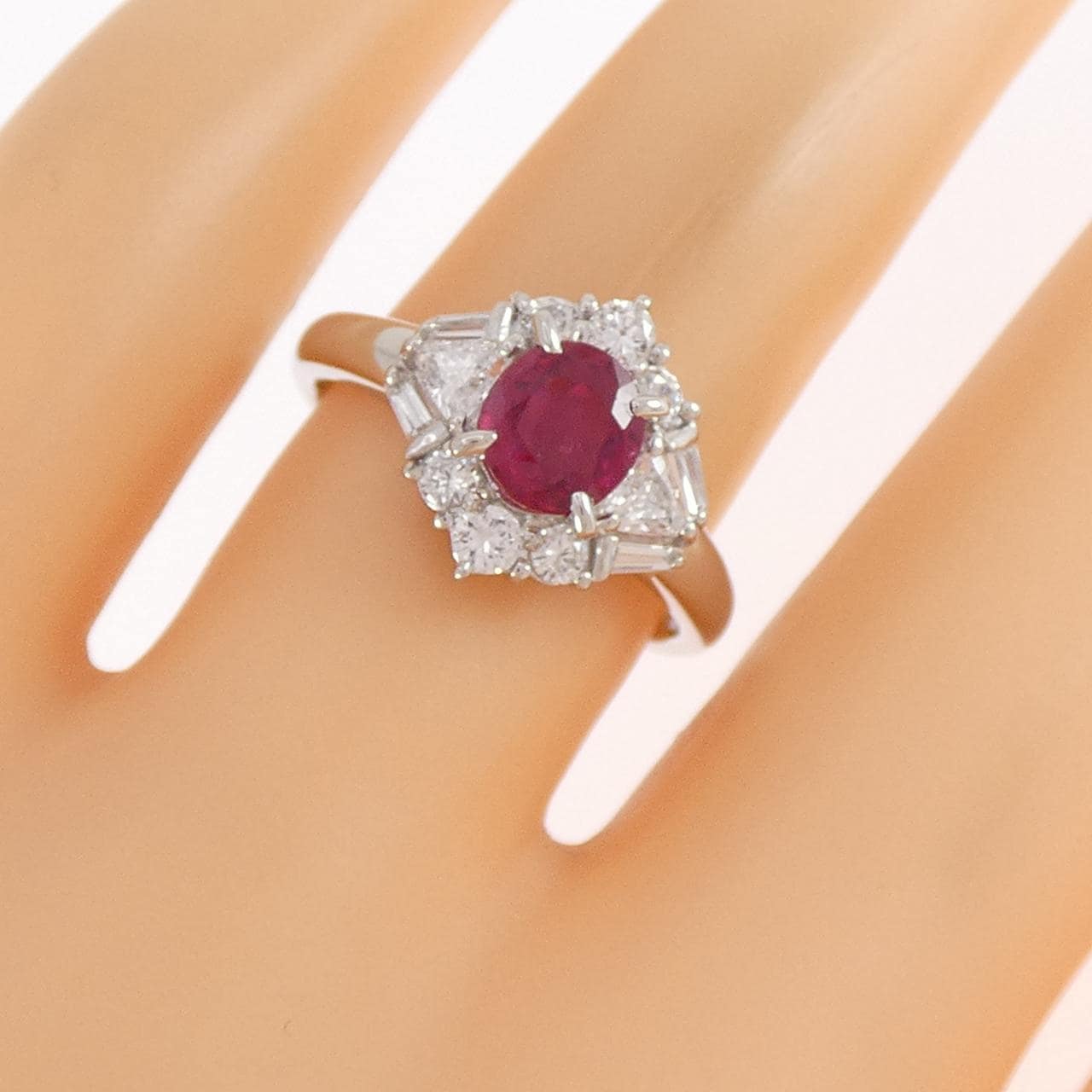 PT900 ルビー リング 0.76CT