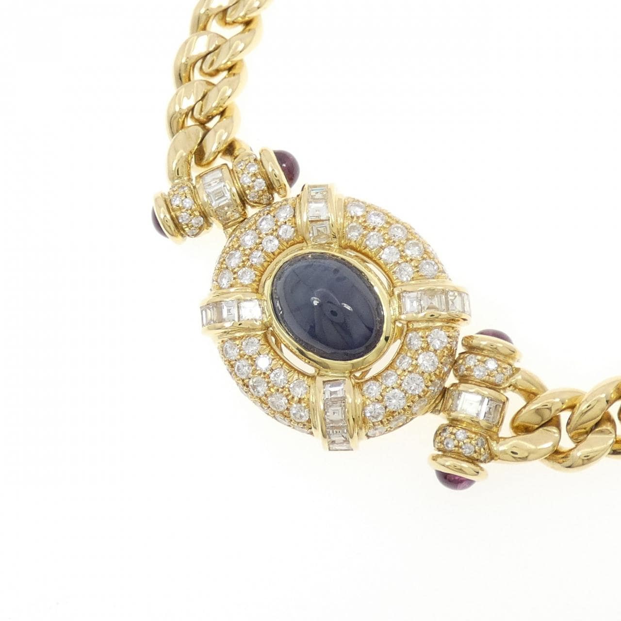 750YG サファイヤ ネックレス