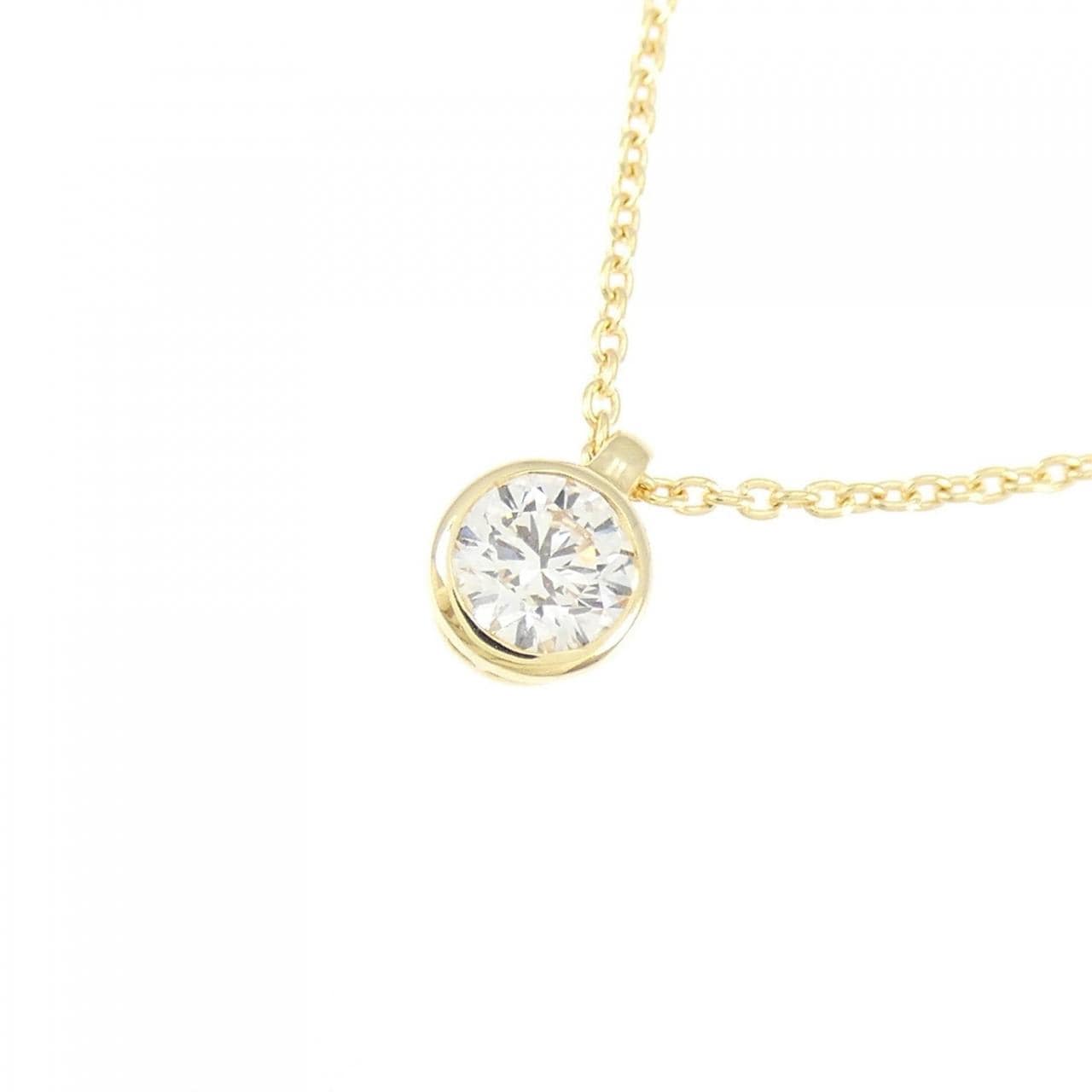 K18YG Solitaire Diamond Necklace 0.198CT