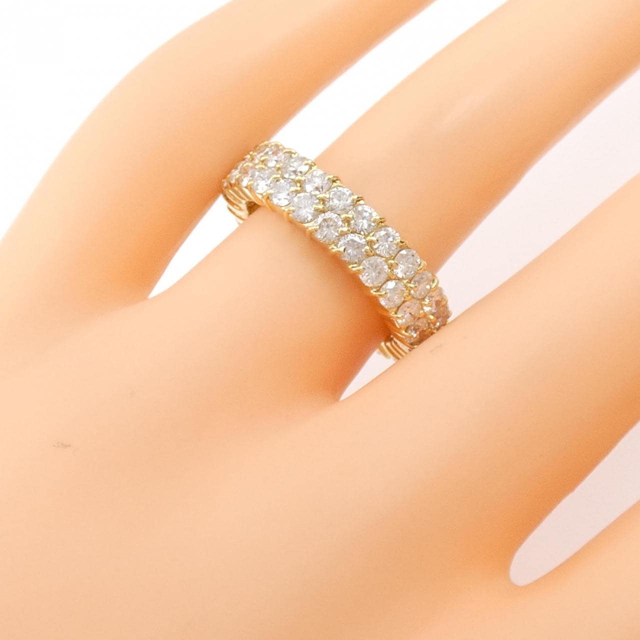 K18YG Full Eternity Diamond Ring 3.05CT