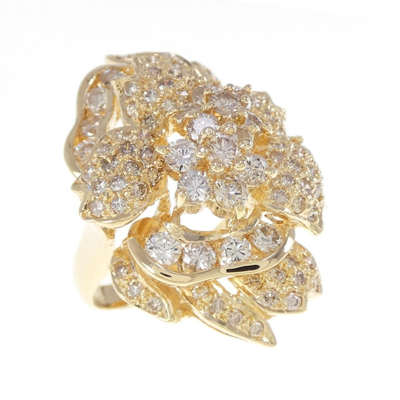 K18YG ダイヤモンド リング 2.50CT