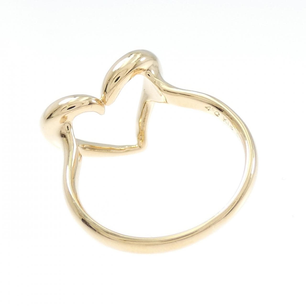 4゜C K18YG ハート リング