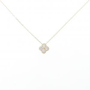 【新品】K18YG フラワー ダイヤモンド ネックレス 0.20CT