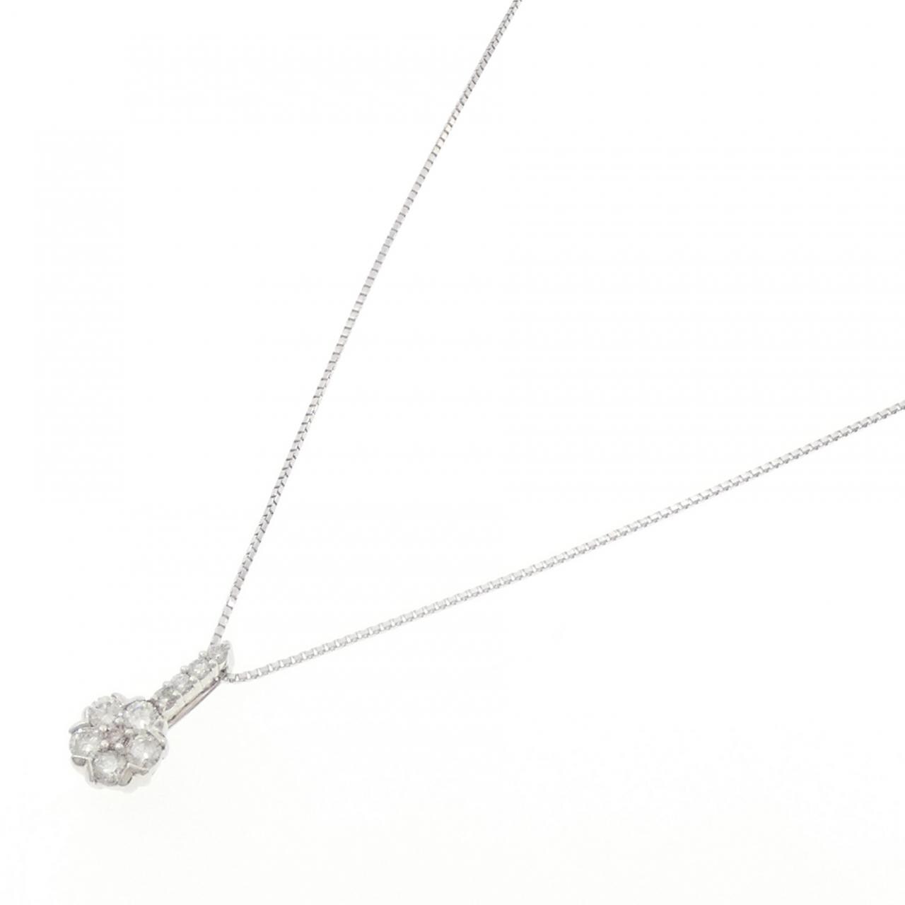 K18WG ダイヤモンド ネックレス 0.50CT