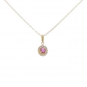 K18YG ルビー ネックレス 0.23CT