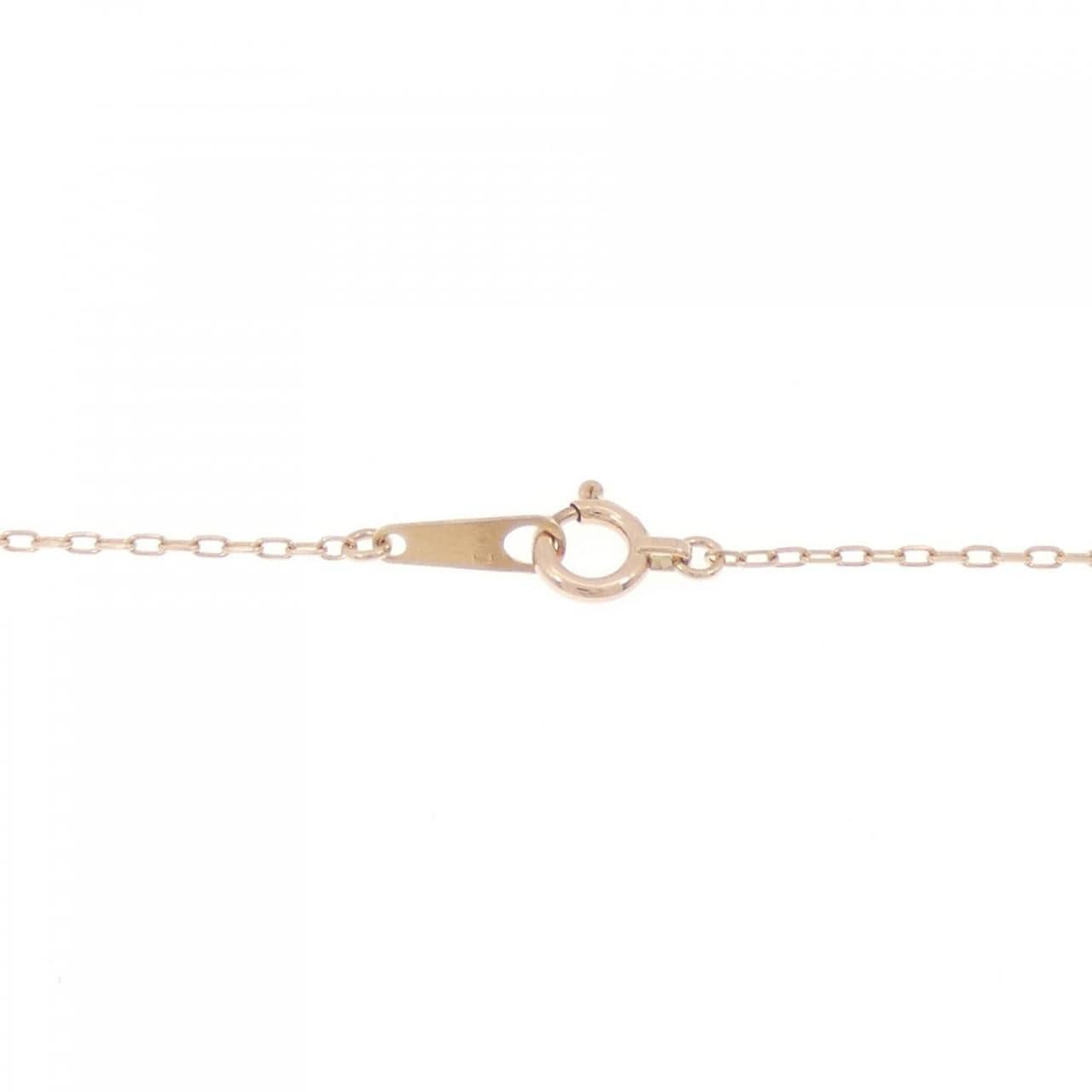 K10PG ハート パヴェ ダイヤモンド ネックレス 0.05CT