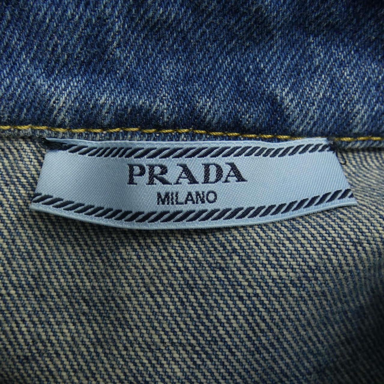 プラダ PRADA トライアングルロゴ オーバーサイズ オーガニックデニムシャツ GFC036 S212 1ZAB シャツ