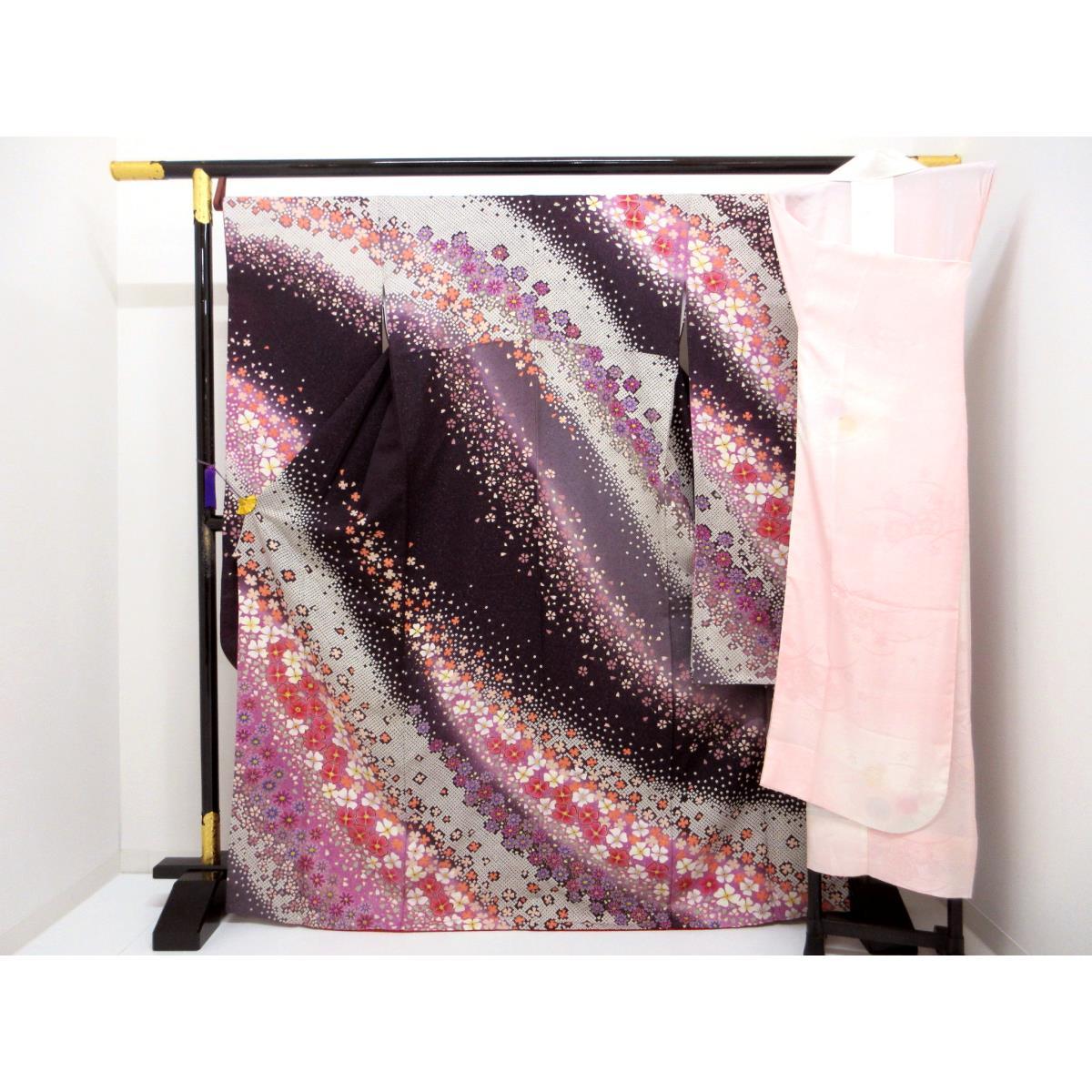 振袖　友禅金彩加工　きもの・長襦袢　２点セット