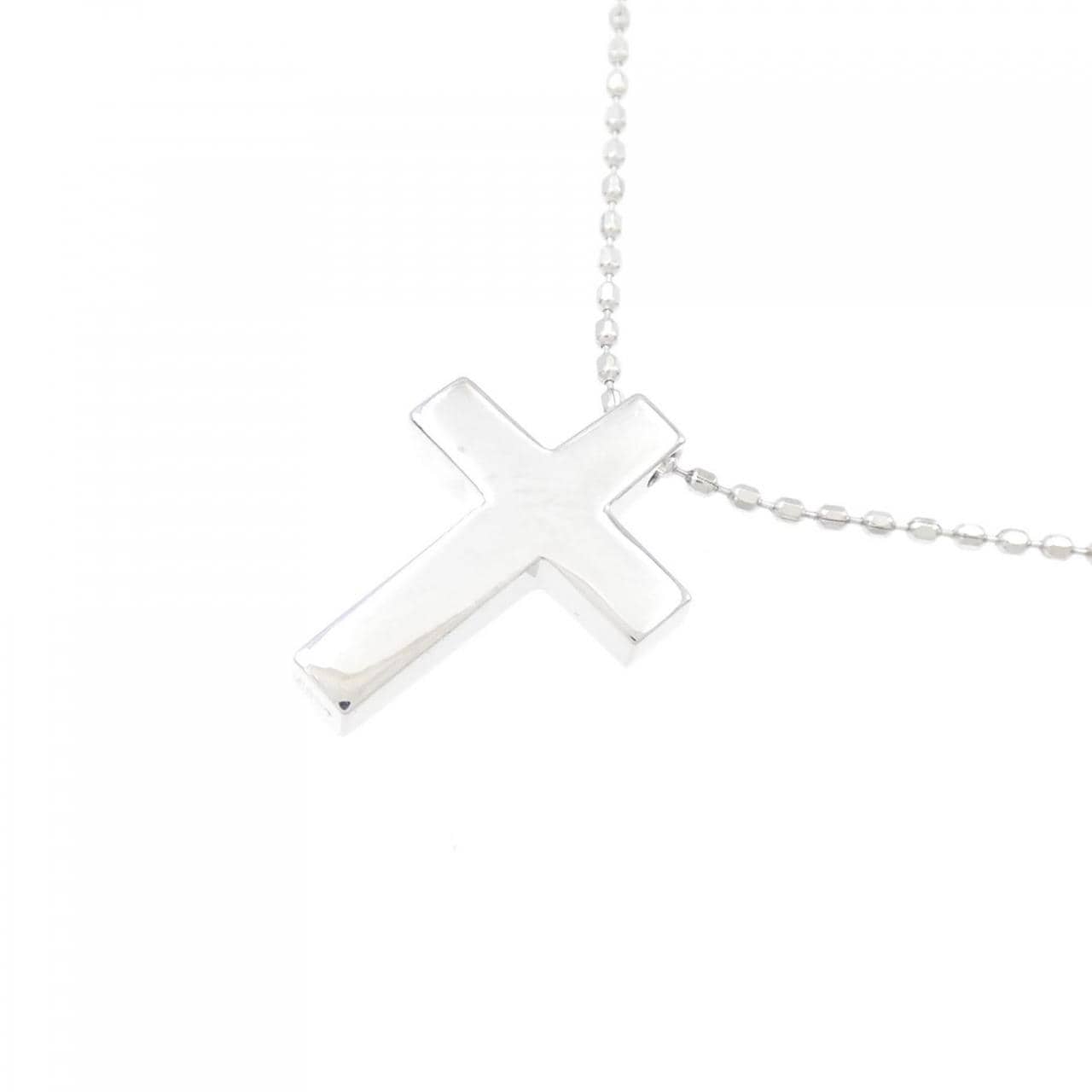 K18WG十字架项链