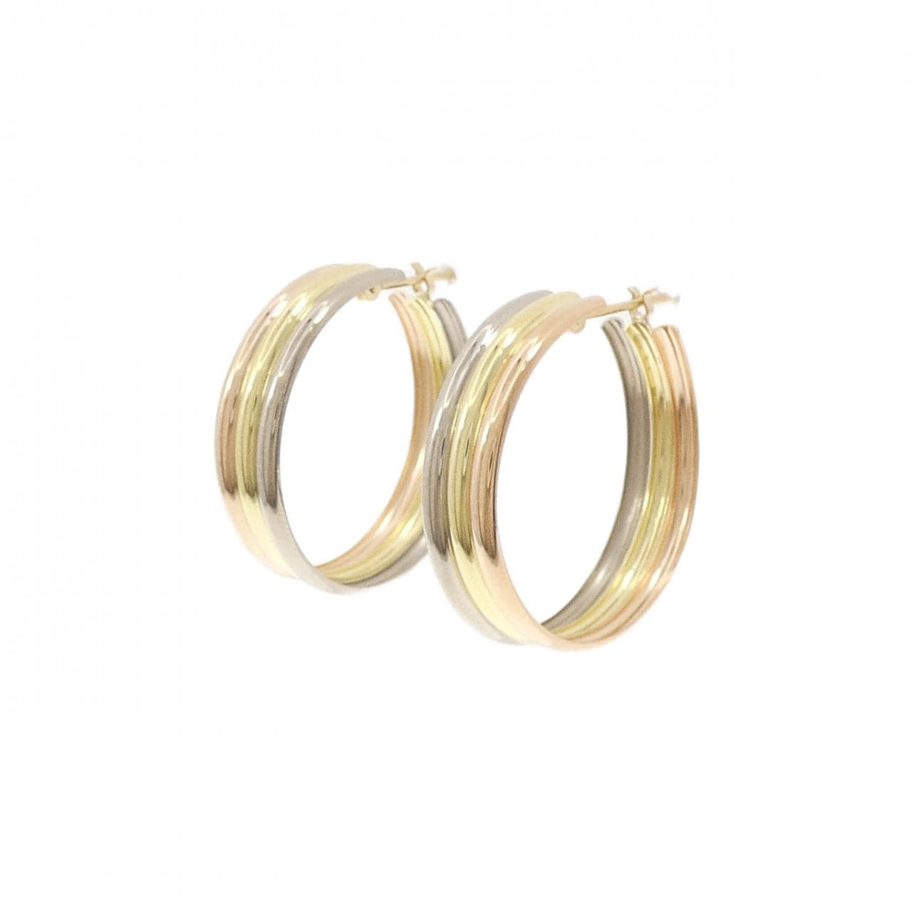 K18スリーカラー ピアス