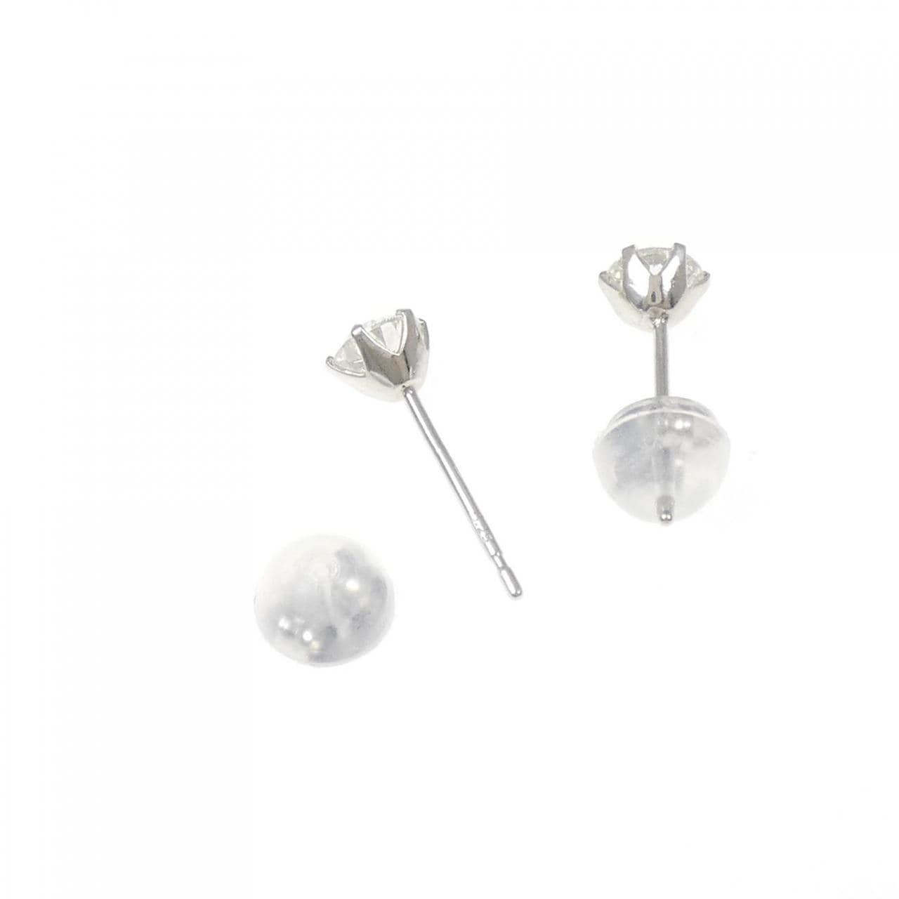 PT900 ソリティア ダイヤモンド ピアス 0.50CT