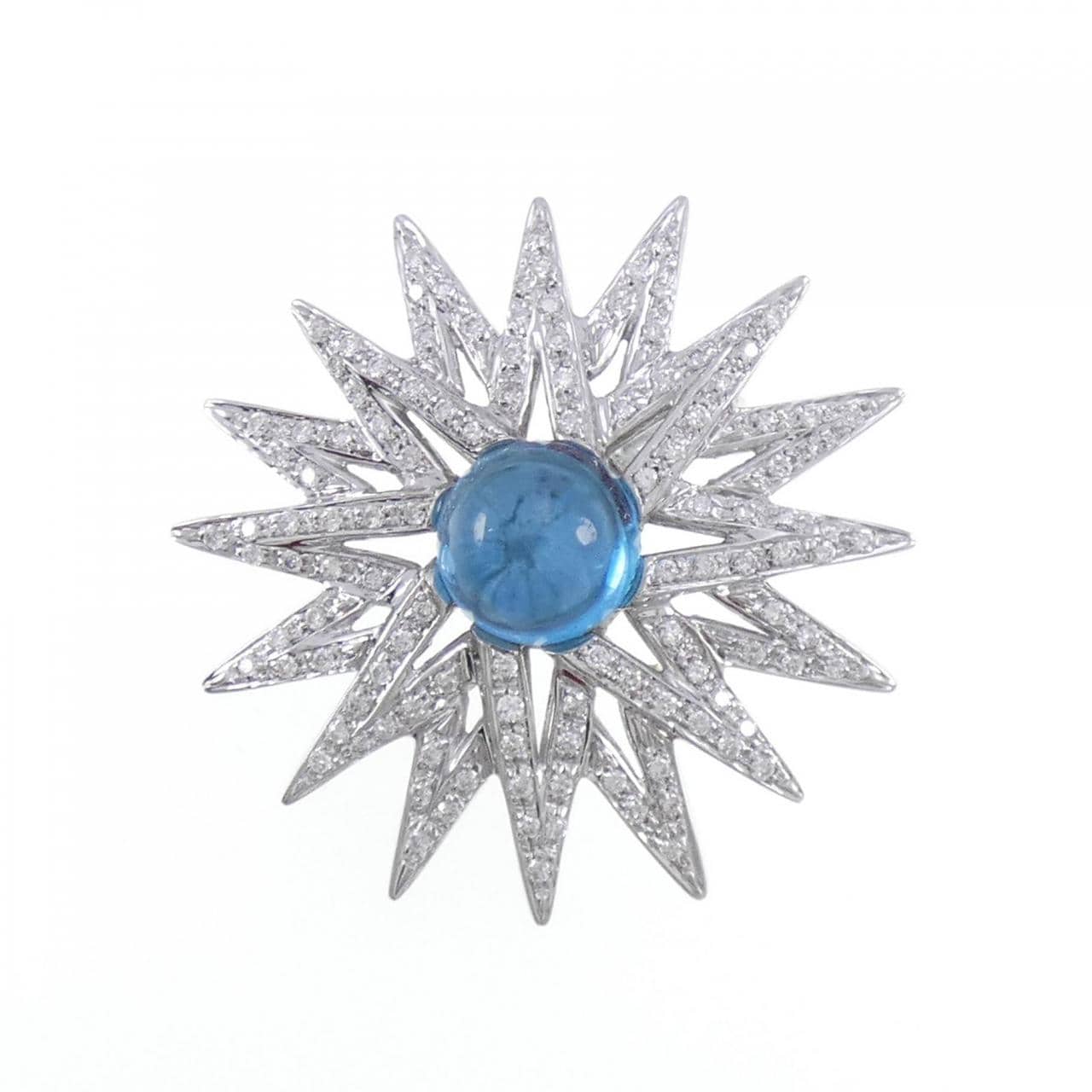 750WG blue Topaz pendant