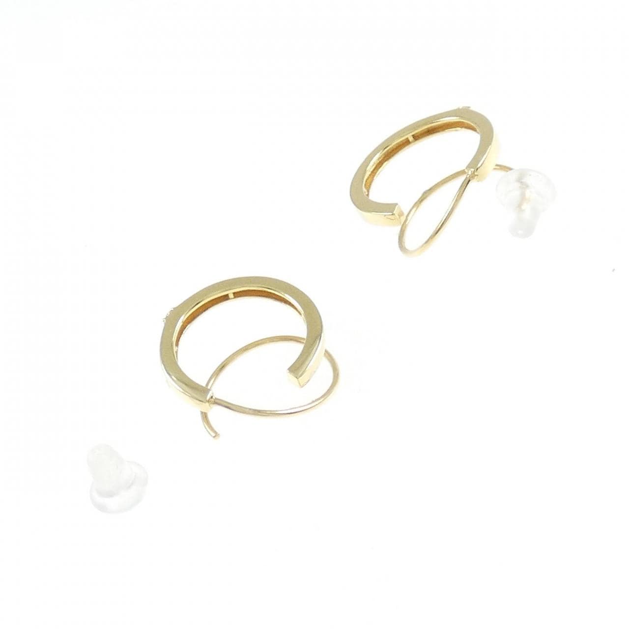 【新品】K18YG ダイヤモンド ピアス 0.03CT