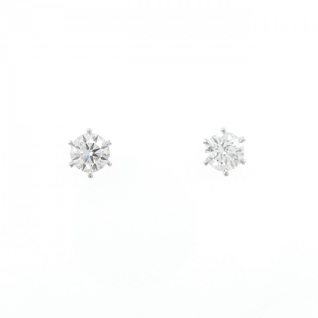 【リメイク】PT900/ST ダイヤモンド ピアス 0.304CT 0.307CT F VVS1 3EXT H&C