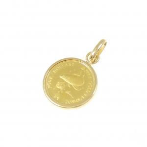 K18YG(枠) コイン ペンダント