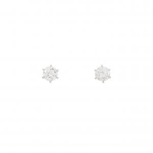 【リメイク】PT900/ST ダイヤモンド ピアス 0.301CT 0.310CT D VS2-SI1 VG-Good