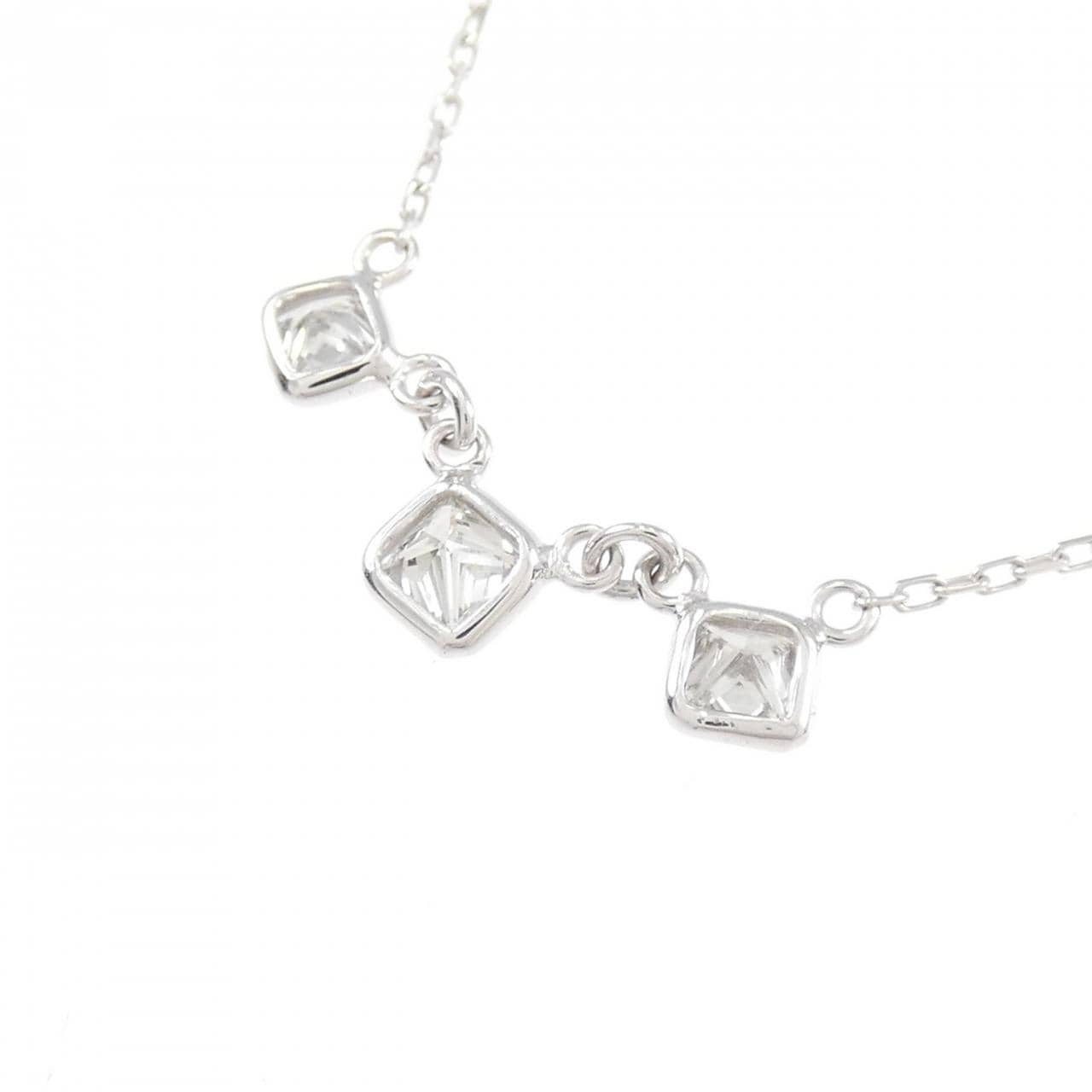 K18WG ダイヤモンド ネックレス 0.375CT