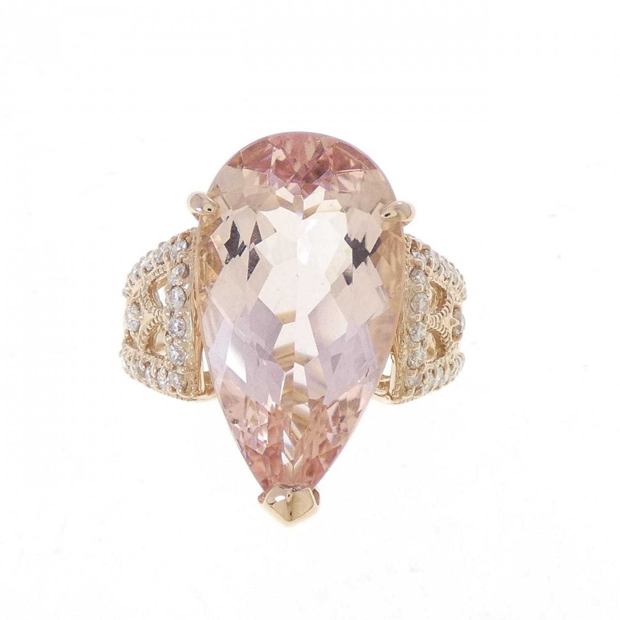 K18PG モルガナイト リング 8.13CT