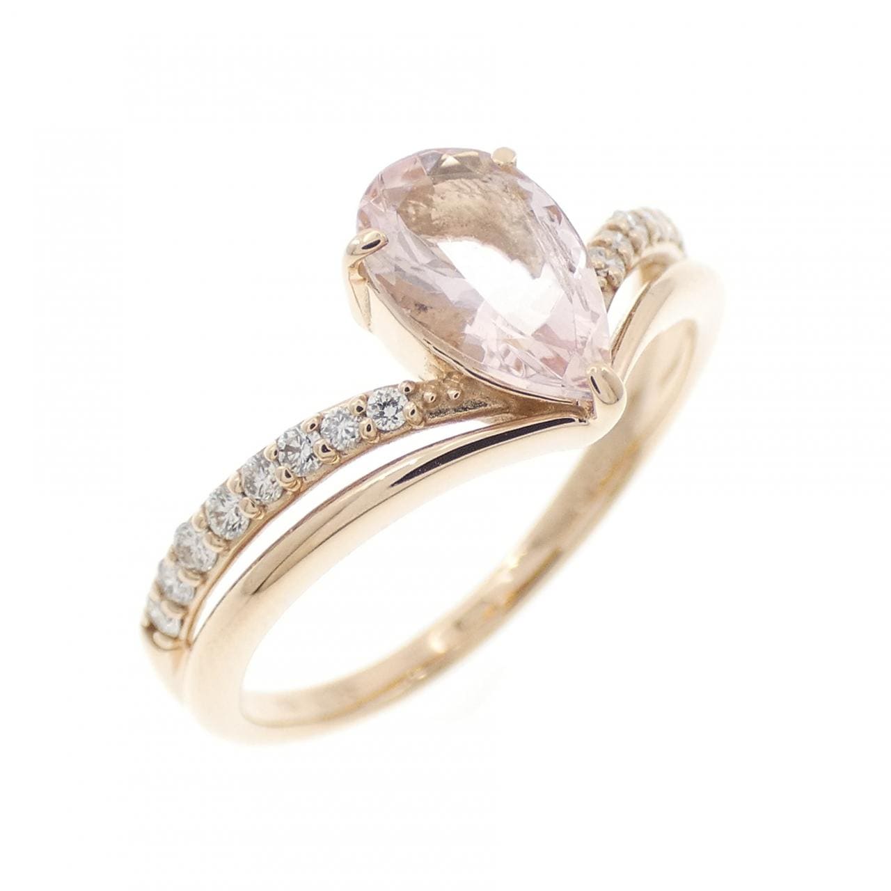 K18PG モルガナイト リング 0.68CT
