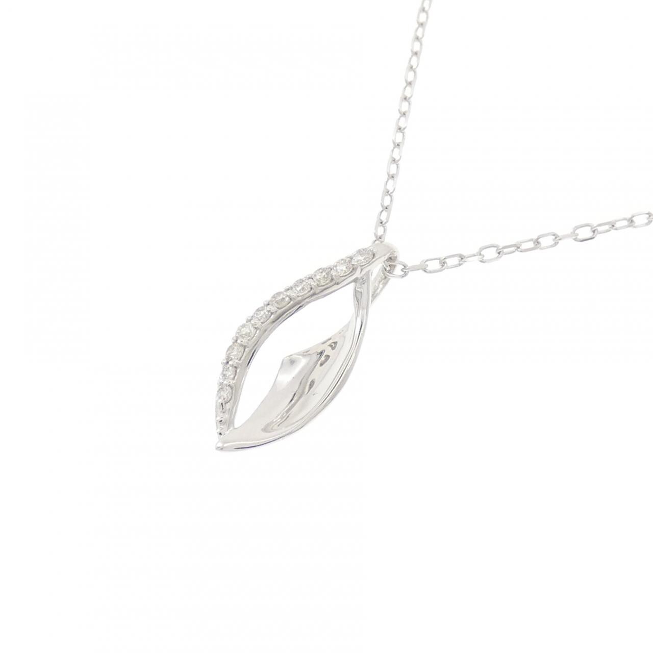 K18WG ダイヤモンド ネックレス 0.06CT