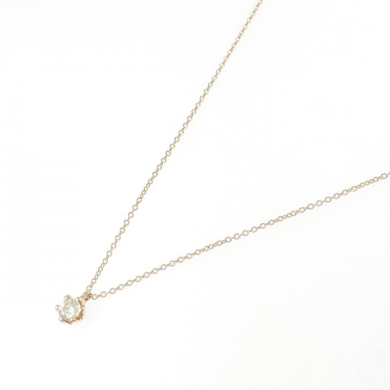 K18PG ソリティア ダイヤモンド ネックレス 0.23CT