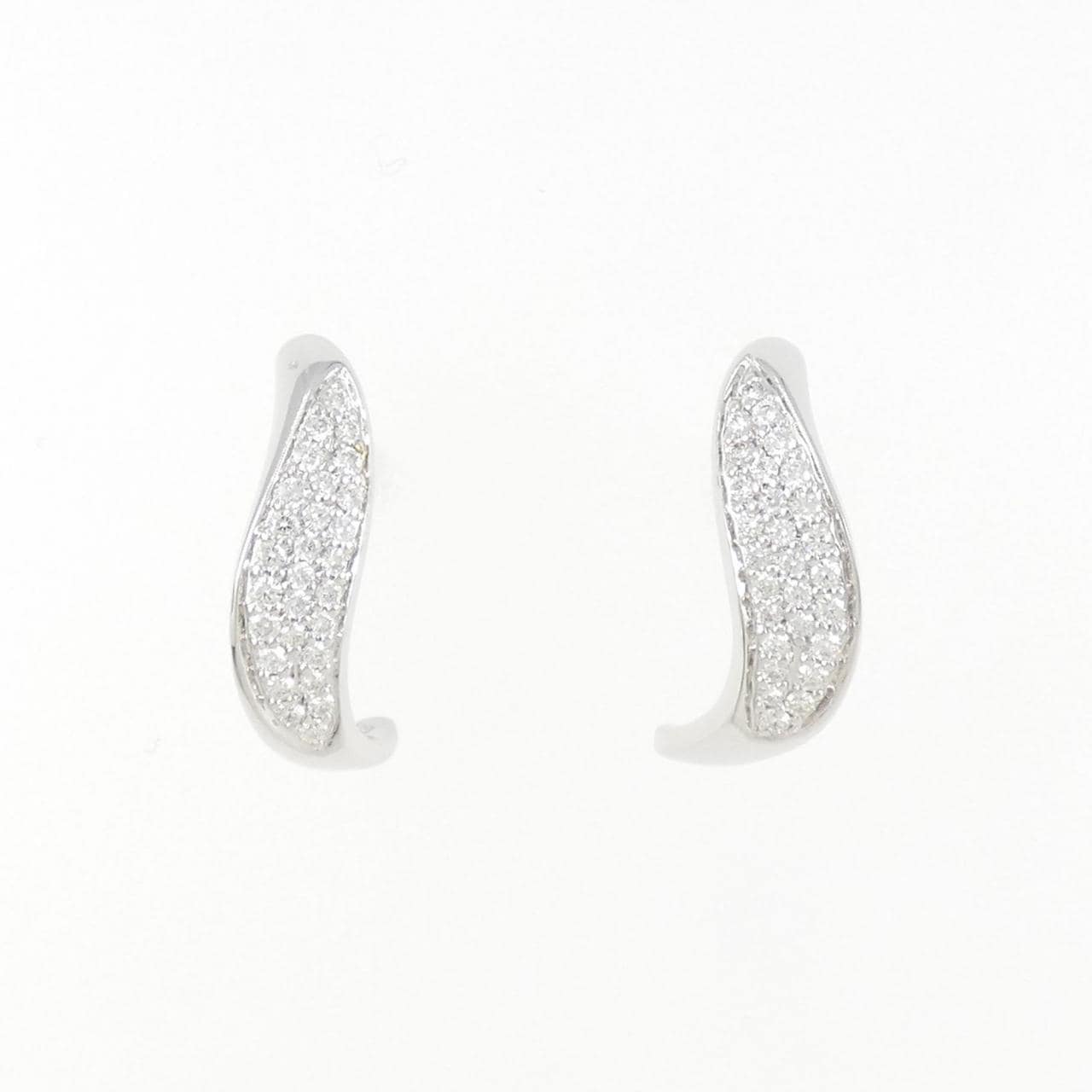 750WG Diamond earrings 0.18CT