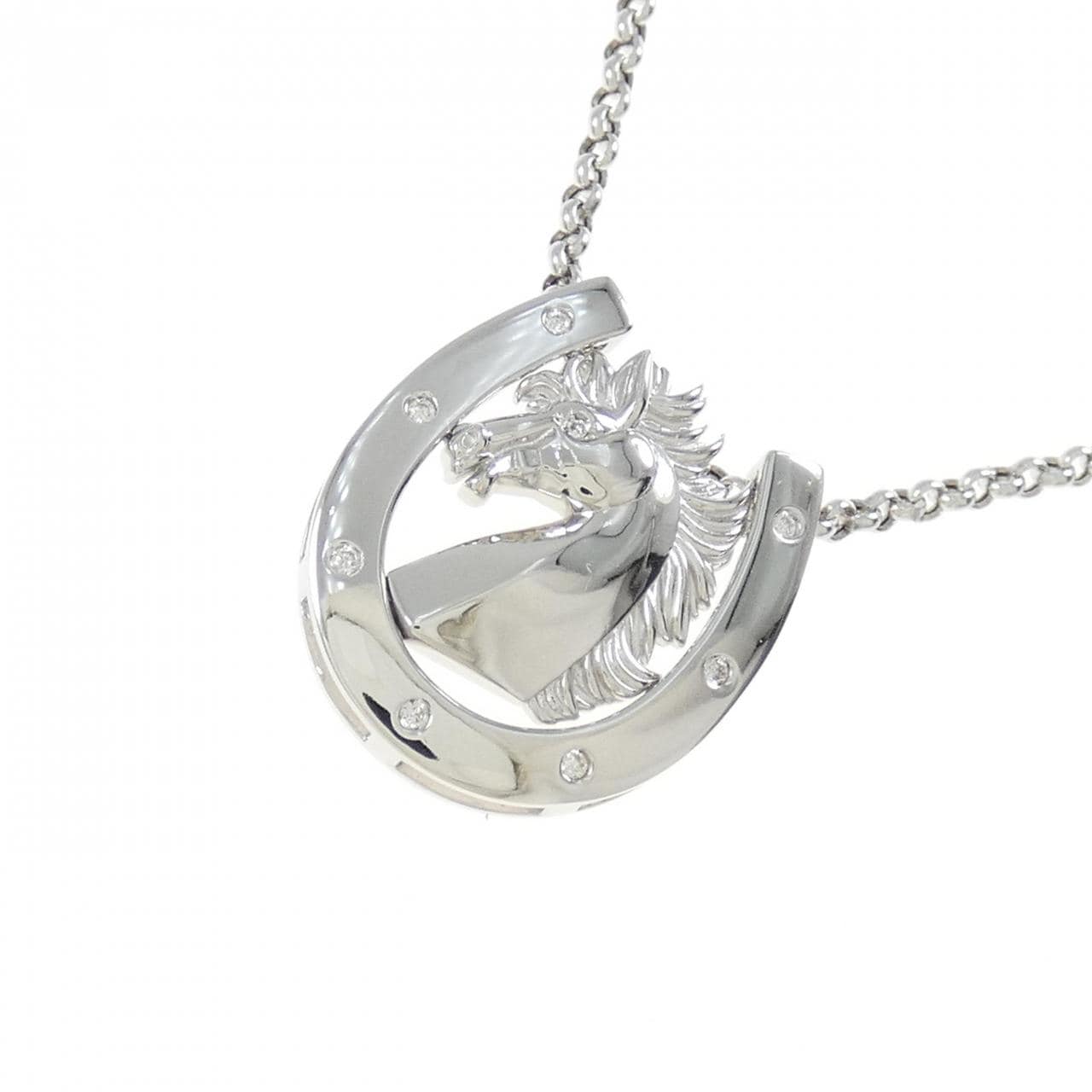 PT Horse Diamond Necklace 0.05CT