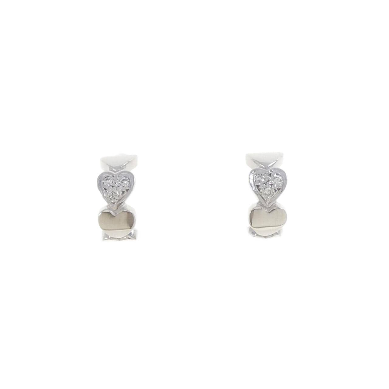 スタージュエリー ハート ダイヤモンド ピアス 0.04CT